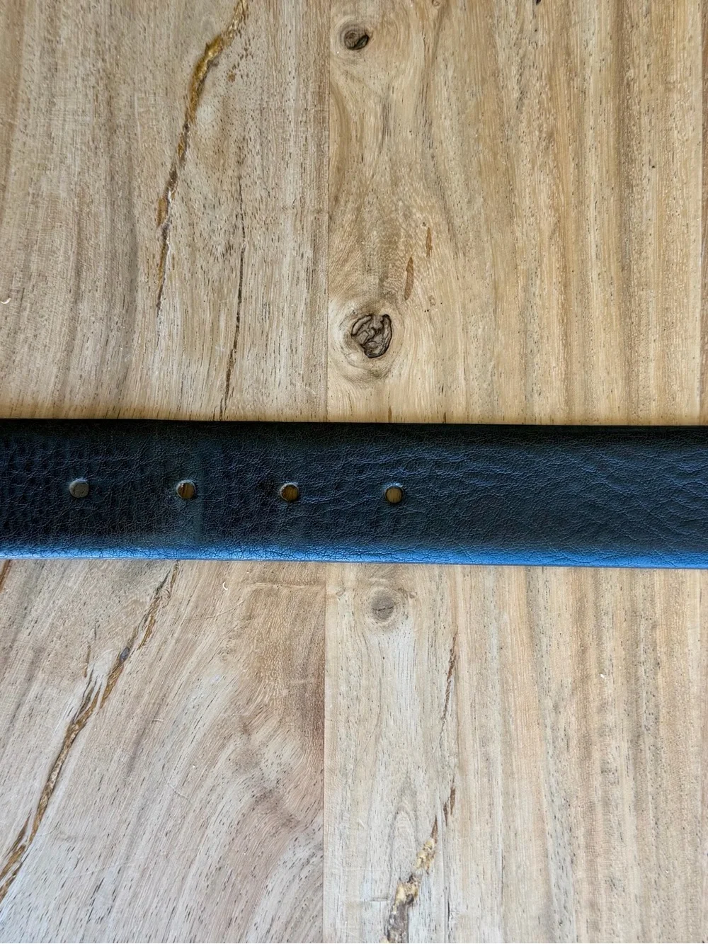 Ted Baker Blue Leather Belt with Silver Buckle